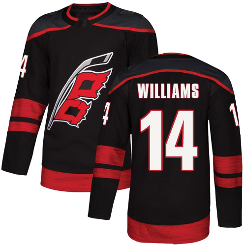 Hurricanes Men's #14 Justin Williams Black Alternate Authentic Jersey