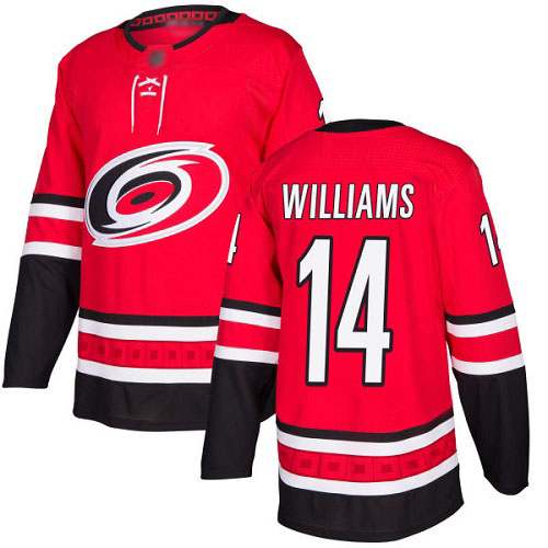 Hurricanes Men's #14 Justin Williams Red Alternate Authentic Jersey
