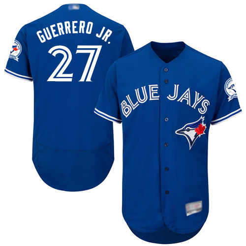 Men's Toronto Blue Jays #27 Vladimir Guerrero Jr. Blue Flexbase Authentic Collection Canada Day Stitched Baseball Jersey