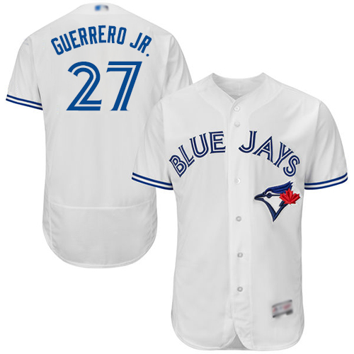 Men's Toronto Blue Jays #27 Vladimir Guerrero Jr. White Flexbase Authentic Collection Canada Day Stitched Baseball Jersey