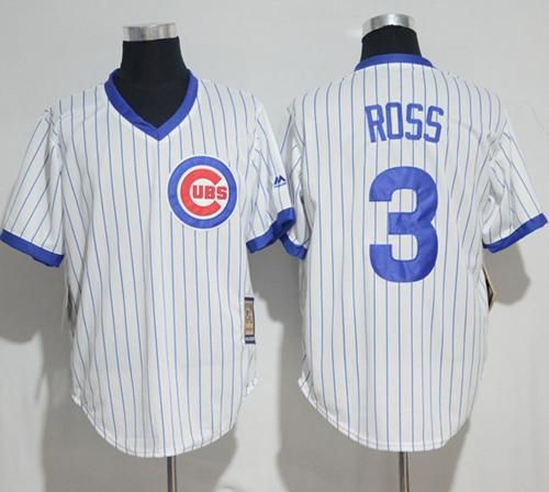 Men's Chicago Cubs #3 David Ross White Pullover Stitched MLB Jersey