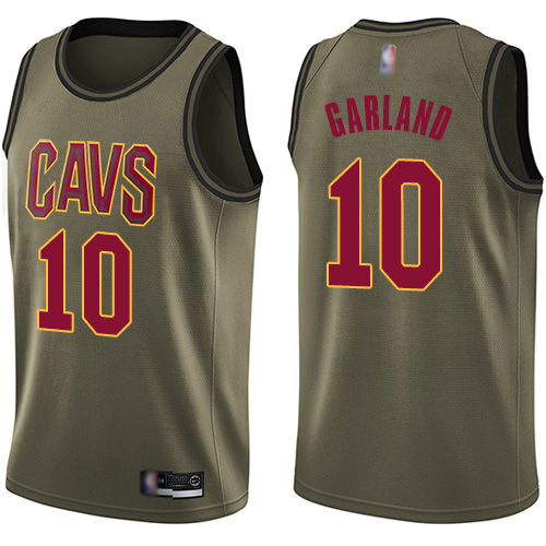 Cavaliers #10 Darius Garland Green Basketball Swingman Salute to