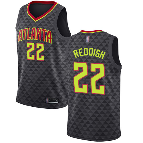 Hawks #22 Cam Reddish Black Basketball Swingman Icon Edition