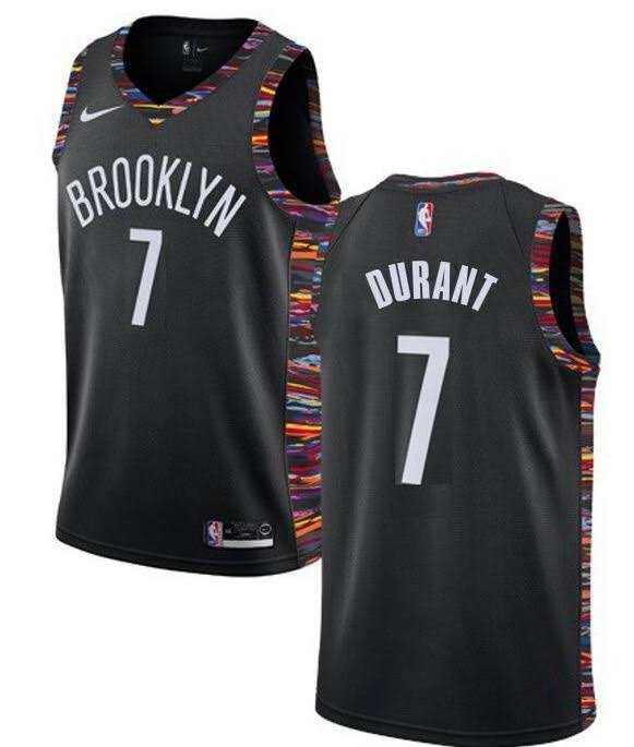 Mens Brooklyn Nets #7 Kevin Durant Nike Black City Edition 2019-20