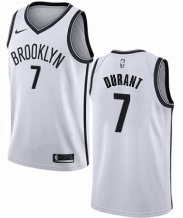 Men's Brooklyn Nets #7 Kevin Durant Nike White Swingman 2019-20