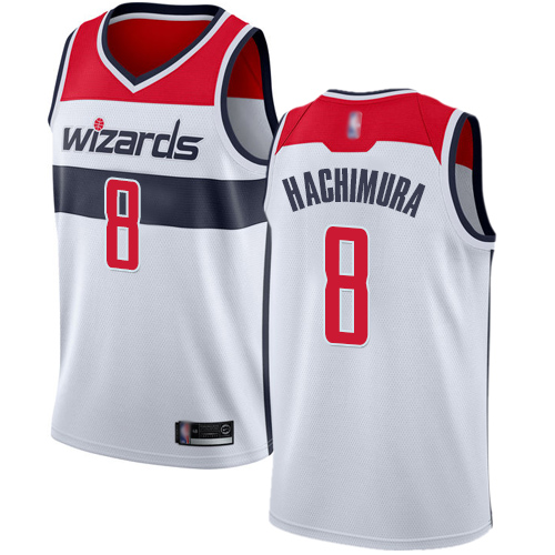 Wizards #8 Rui Hachimura White Basketball Swingman