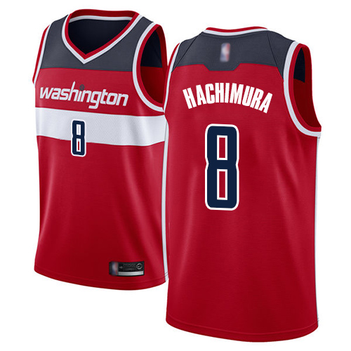 Wizards #8 Rui Hachimura Red Basketball Swingman Icon Edition