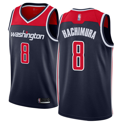 Wizards #8 Rui Hachimura Navy Blue Basketball Swingman