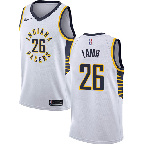 Nike Pacers #26 Jeremy Lamb White NBA Swingman Association