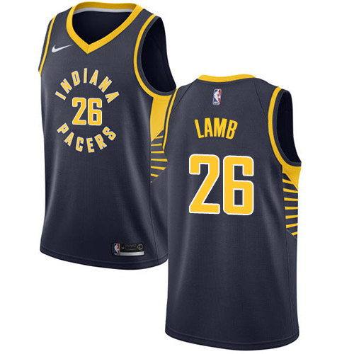 Nike Pacers #26 Jeremy Lamb Navy Blue NBA Swingman Icon Edition