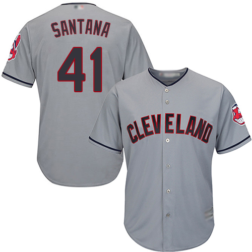 Indians #41 Carlos Santana Grey New Cool Base Stitched Baseball