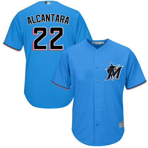 marlins #22 Sandy Alcantara Blue New Cool Base Stitched Baseball