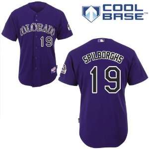 Men's Colorado Rockies #19 Ryan Spilborghs Purple Alternate Stitched