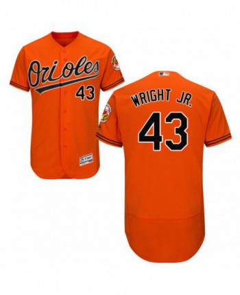 Men's Majestic Baltimore Orioles #43 Mike Wright Jr. Authentic Orange