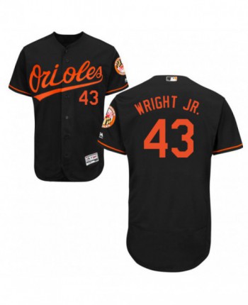 Men's Majestic Baltimore Orioles #43 Mike Wright Jr. Authentic Black