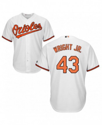 Men's Majestic Baltimore Orioles #43 Mike Wright Jr. Authentic White Home