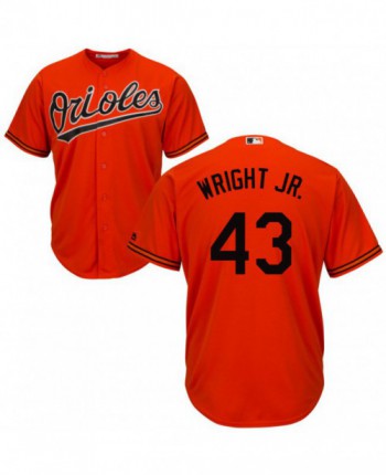 Men's Majestic Baltimore Orioles #43 Mike Wright Jr. Replica Orange Cool
