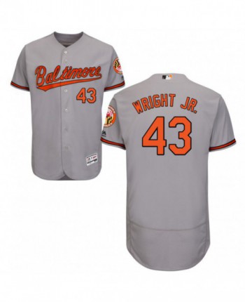Men's Majestic Baltimore Orioles #43 Mike Wright Jr. Authentic Gray Road