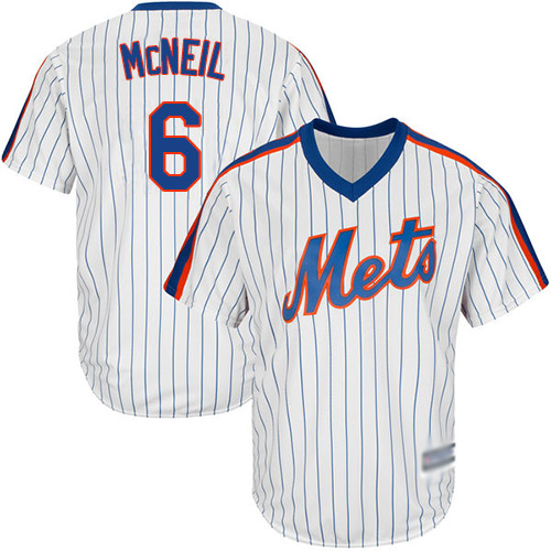Mets #6 Jeff McNeil White(Blue Strip) New Cool Base Alternate