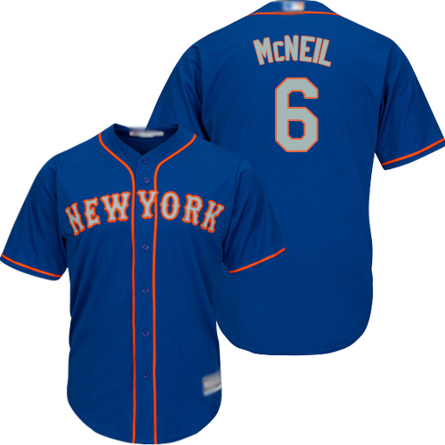 Mets #6 Jeff McNeil Blue(Grey NO.) New Cool Base Stitched Baseball