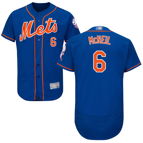 Mets #6 Jeff McNeil Blue Flexbase Authentic Collection Stitched