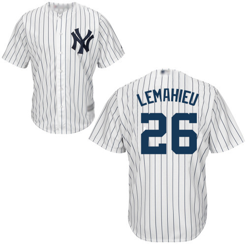 Yankees #26 DJ LeMahieu White Strip New Cool Base Stitched Baseball