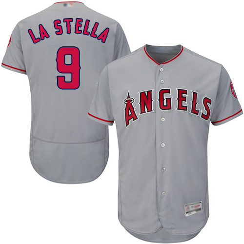 Angels of Anaheim #9 Tommy La Stella Grey Flexbase Authentic