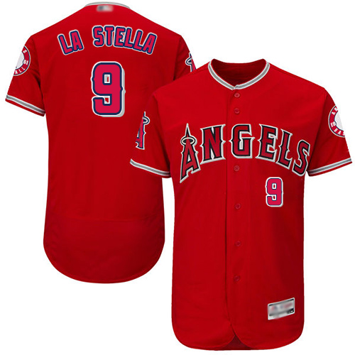 Angels of Anaheim #9 Tommy La Stella Red Flexbase Authentic