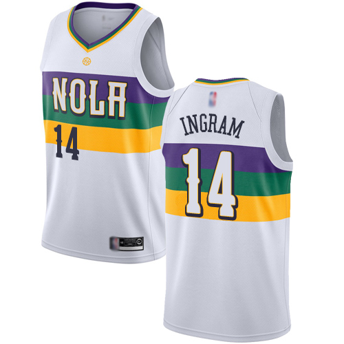 Pelicans #14 Brandon Ingram White Basketball Swingman City Edition
