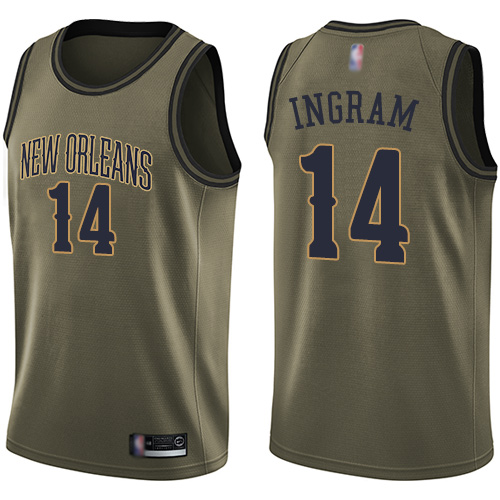Pelicans #14 Brandon Ingram Green Basketball Swingman Salute to