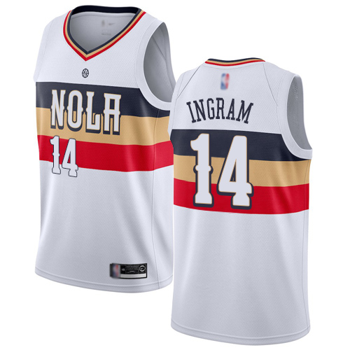 Pelicans #14 Brandon Ingram White Basketball Swingman Earned Edition