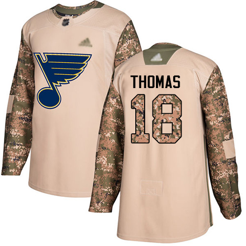 Blues #18 Robert Thomas Camo Authentic 2017 Veterans Day Stitched