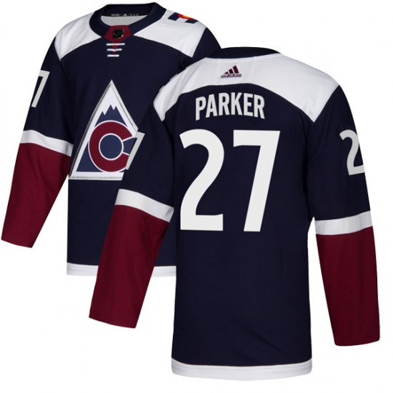 Men's Colorado Avalanche #27 Scott Parker Adidas Authentic Alternate Navy
