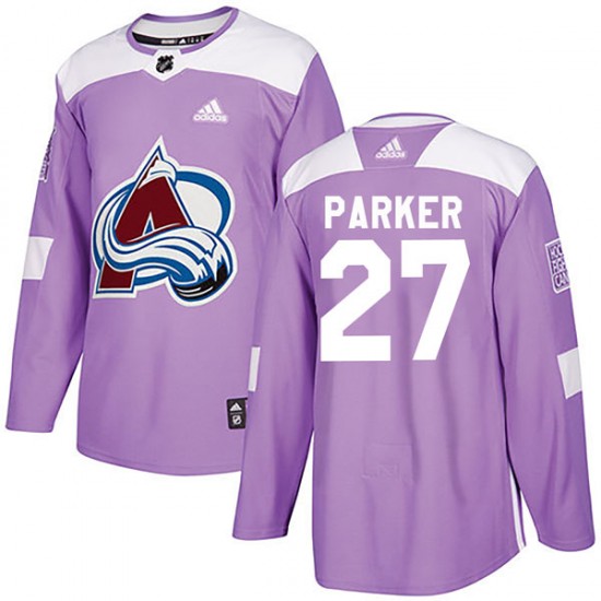 Men's Colorado Avalanche #27 Scott Parker Adidas Authentic Fights Cancer