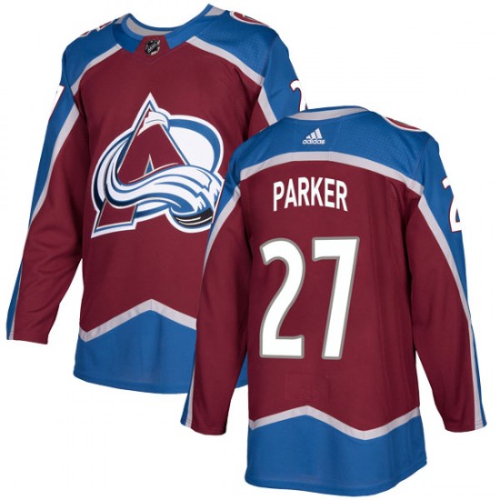 Men's Colorado Avalanche #27 Scott Parker Adidas Authentic Burgundy Home