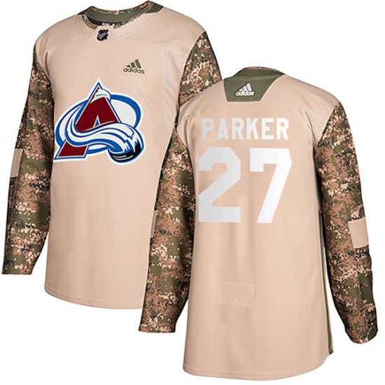 Men's Colorado Avalanche #27 Scott Parker Adidas Authentic Veterans Day