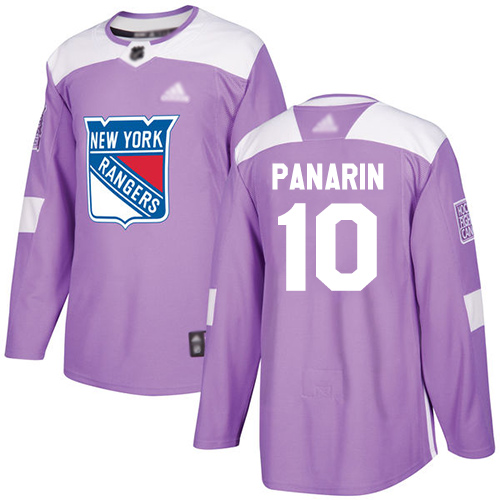Rangers #10 Artemi Panarin Purple Authentic Fights Cancer Stitched