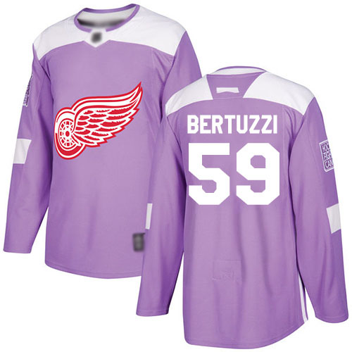 Red Wings #59 Tyler Bertuzzi Purple Authentic Fights Cancer Stitched