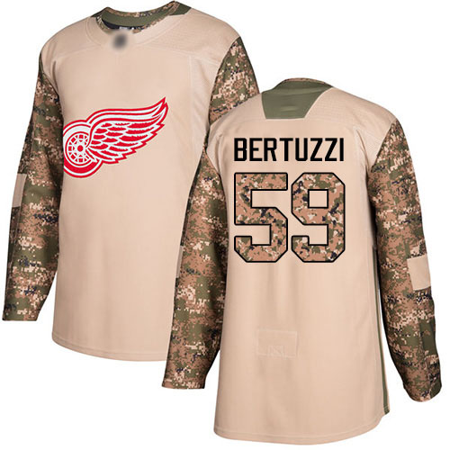 Red Wings #59 Tyler Bertuzzi Camo Authentic 2017 Veterans Day