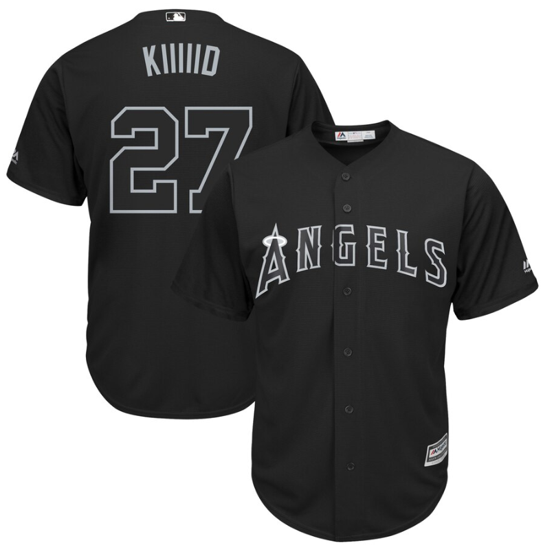 Angels of Anaheim #27 Mike Trout Black Kiiiiid Players Weekend Cool