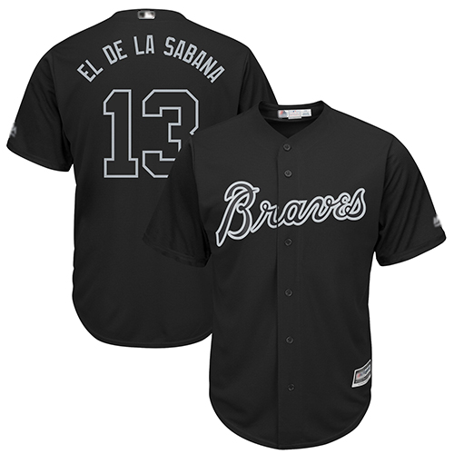 Braves #13 Ronald Acuna Jr. Black El de la Sabana Players Weekend Cool