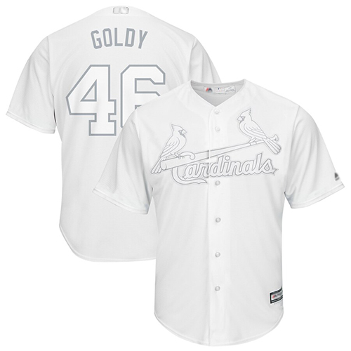 Cardinals #46 Paul Goldschmidt White Goldy Players Weekend Cool
