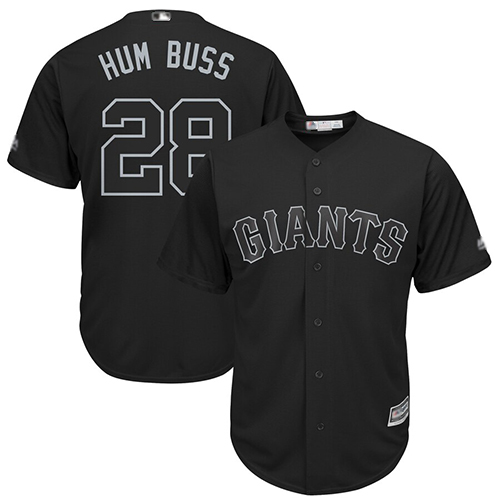 Giants #28 Buster Posey Black Hum Buss Players Weekend Cool Base