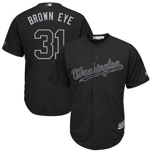 Nationals #31 Max Scherzer Black Brown Eye Players Weekend Cool