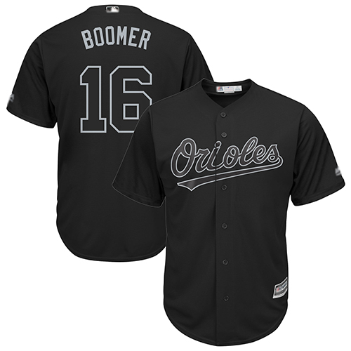 Orioles #16 Trey Mancini Black Boomer Players Weekend Cool Base