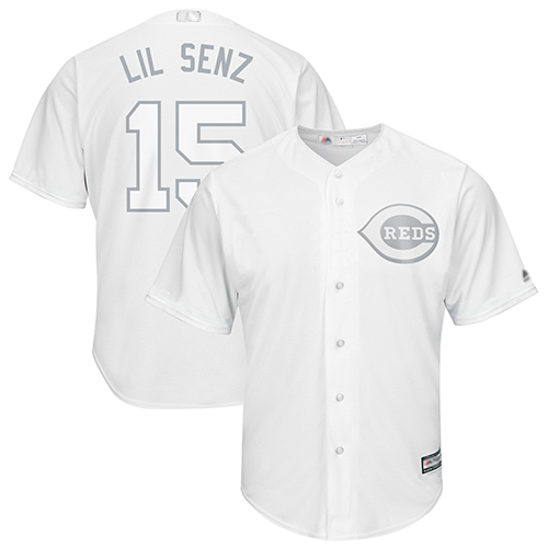Reds #15 Nick Senzel White Lil Senz Players Weekend Cool Base