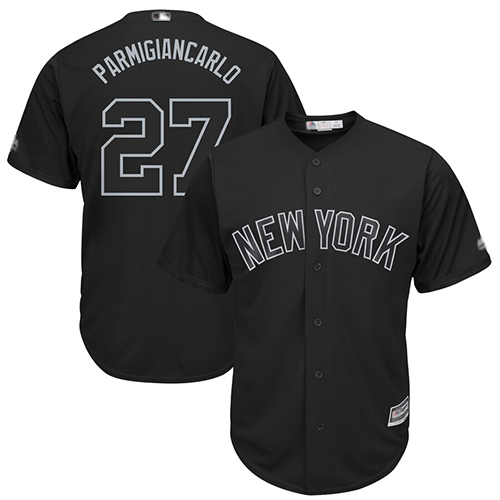 Yankees #27 Giancarlo Stanton Black Parmigiancarlo Players