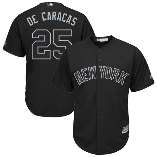 Yankees #25 Gleyber Torres Black De Caracas Players Weekend Cool