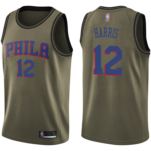 76ers #12 Tobias Harris Green Basketball Swingman Salute to