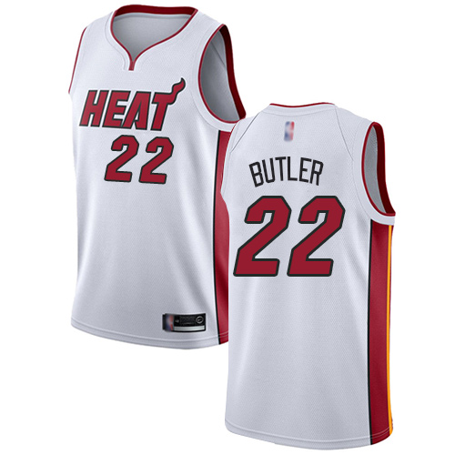 Heat #22 Jimmy Butler White Basketball Swingman Association
